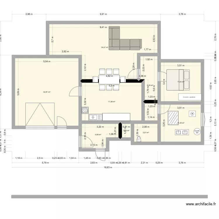 Folsch Plan Mitoyen test 02. Plan de 9 Pièces et 125 m²