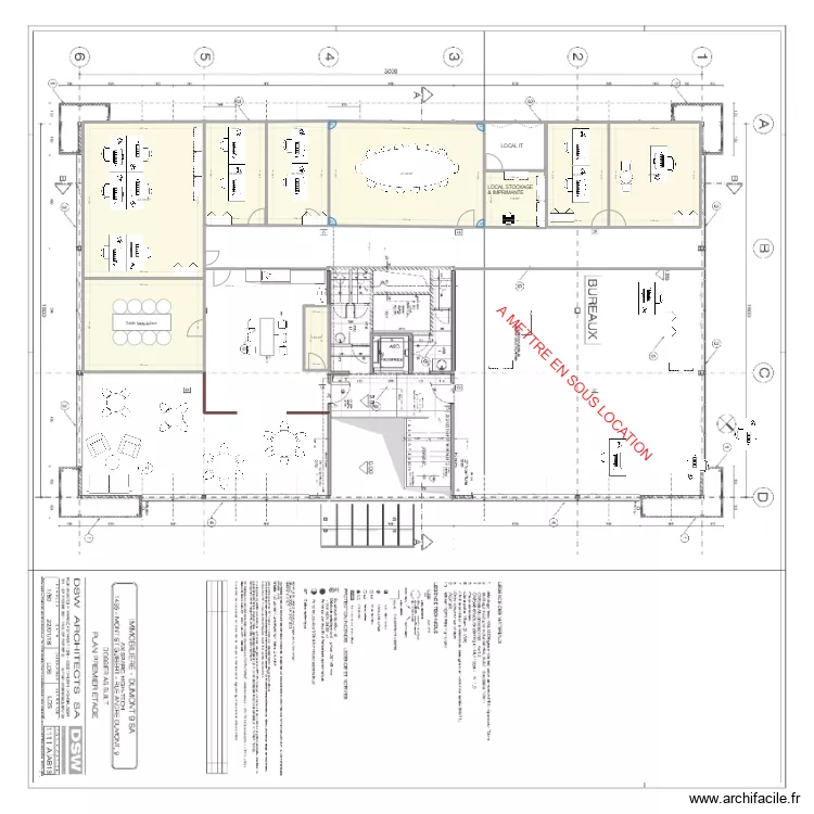 Am&eacute;nagement +1 Dumont 9 V3. Plan de 