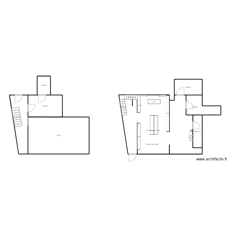 plan stage. Plan de 8 pièces et 108 m2