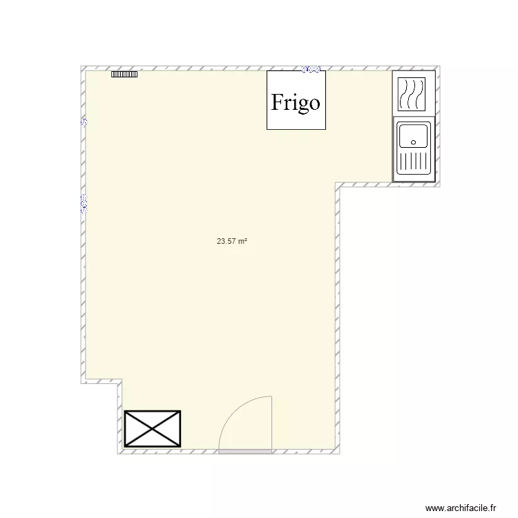 cuisine 1er vierge. Plan de 