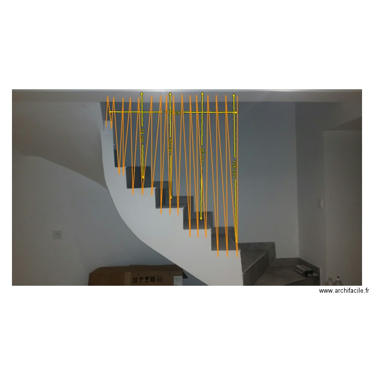 rambarde escalier. Plan de 0 pièce et 0 m2