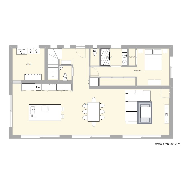 Maison Rez-de-Chaussée 2. Plan de 5 pièces et 111 m2