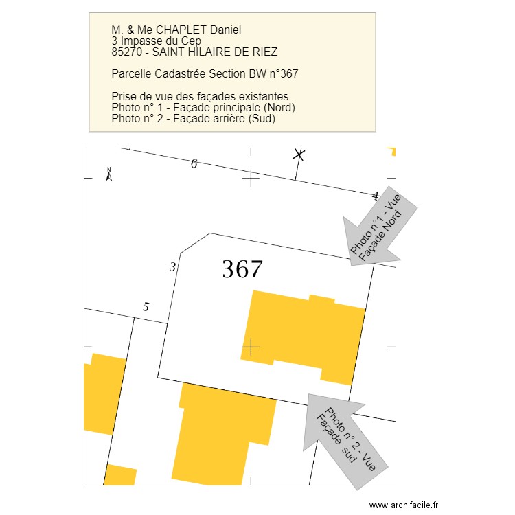 Prises de vue des Façades. Plan de 0 pièce et 0 m2