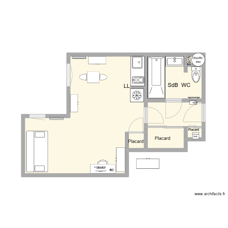 7 Christiani 2. Plan de 7 pièces et 28 m2