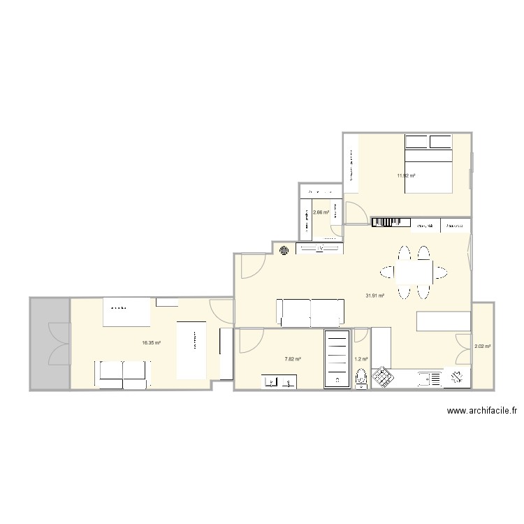 appart impasse des alpes v2. Plan de 0 pièce et 0 m2