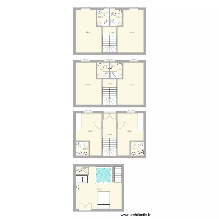 Immeuble Prefecture. Plan de 
