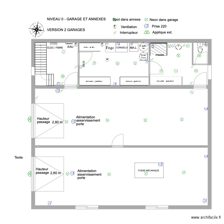 Projet garage Version 2. Plan de 0 pièce et 0 m2