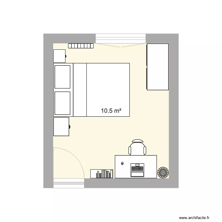 Chambre Tours Nord. Plan de 