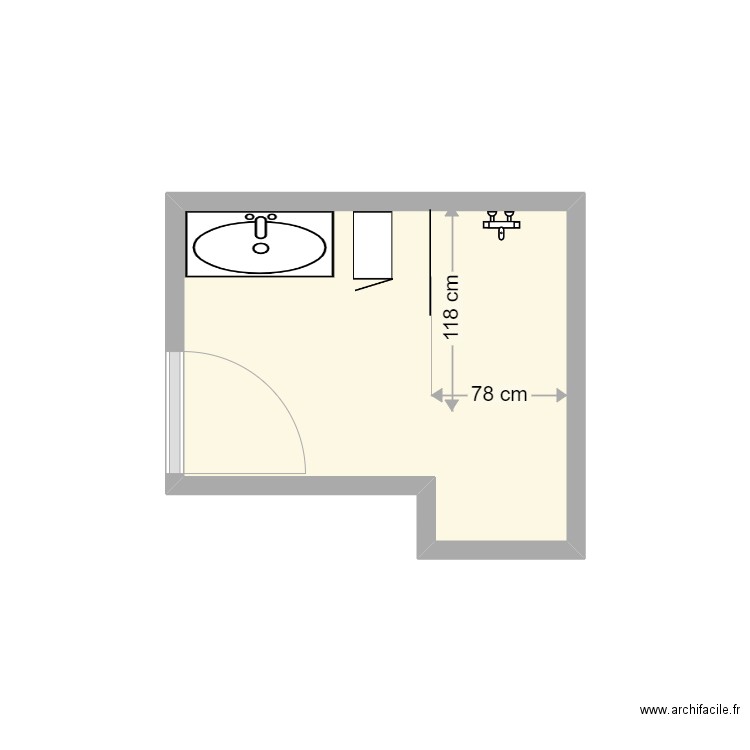 LORRIETTE SDB existant. Plan de 0 pièce et 0 m2
