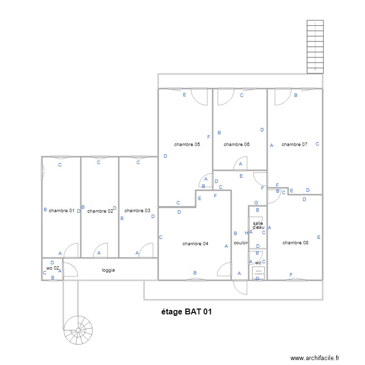 salvert bat 1 etage PLOMB. Plan de 0 pièce et 0 m2