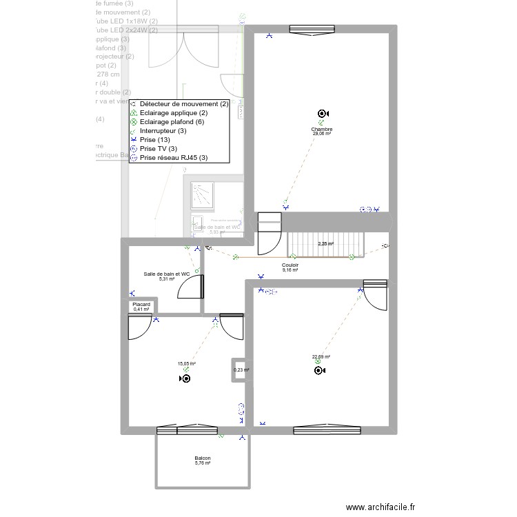 Christian Charpiot. Plan de 15 pièces et 199 m2