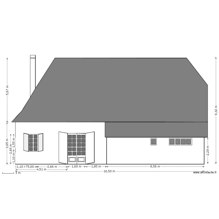 Projet Facade Est. Plan de 
