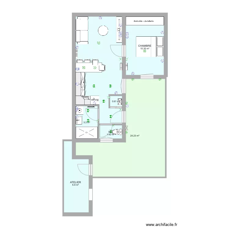 Vanves Petit T2. Plan de 