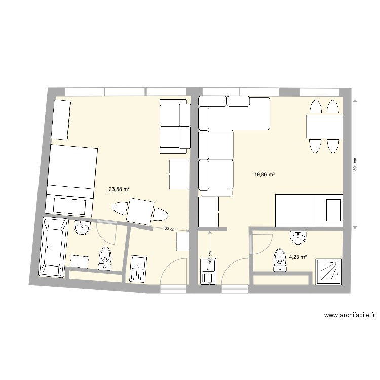 Continental 01 b. Plan de 0 pièce et 0 m2