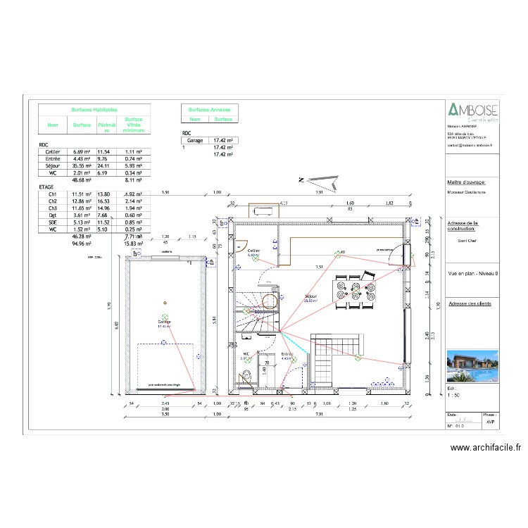 GOUTTENOIRE RDC. Plan de 0 pièce et 0 m2