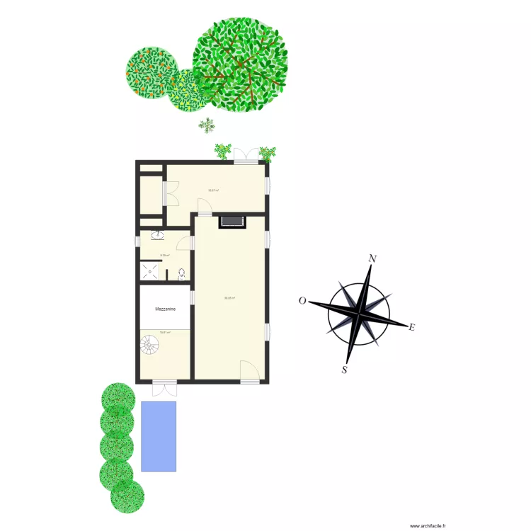 Villa UCCIANI &agrave; vendre MAXIMMOBILIER. Plan de 