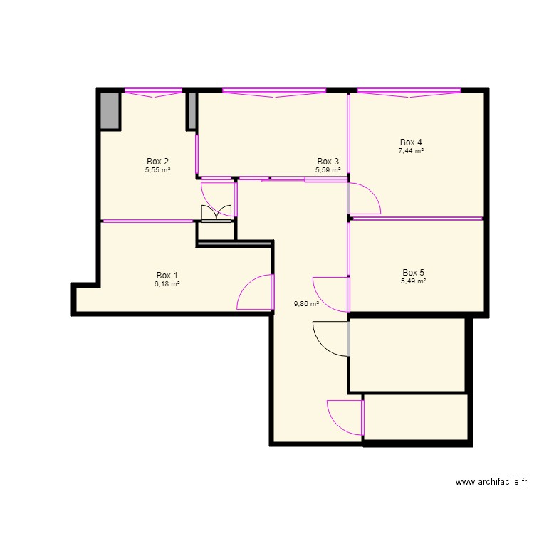 Ghenassia 3. Plan de 12 pièces et 47 m2