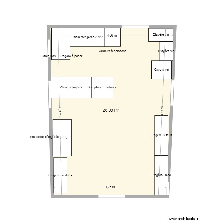 alex. Plan de 1 pièce et 28 m2