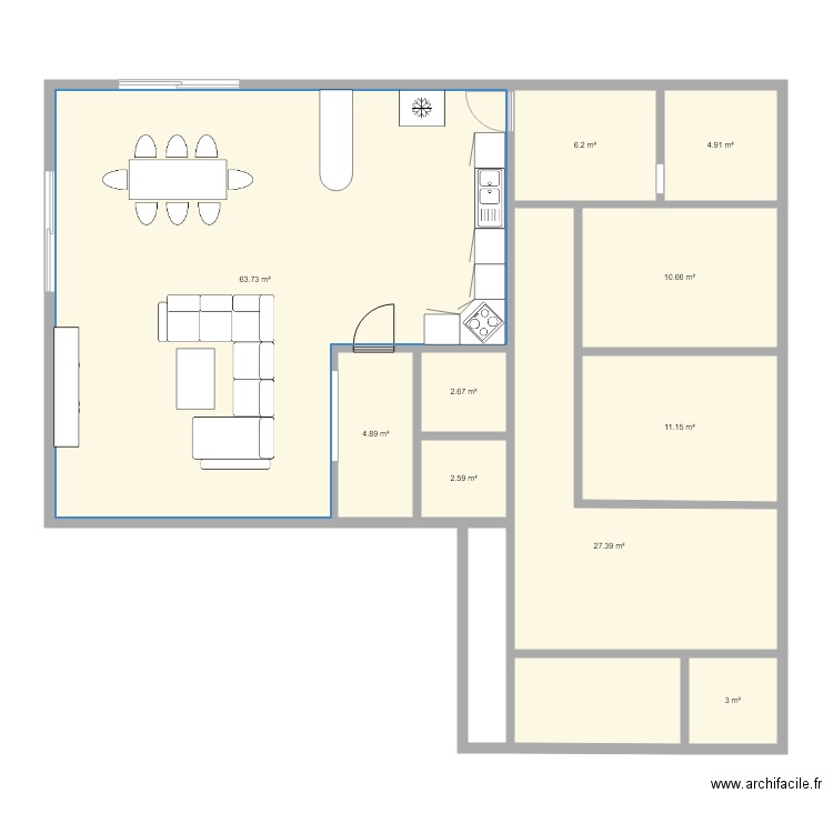 casa 1. Plan de 0 pièce et 0 m2