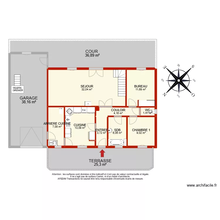 BI 8780 RDC. Plan de 