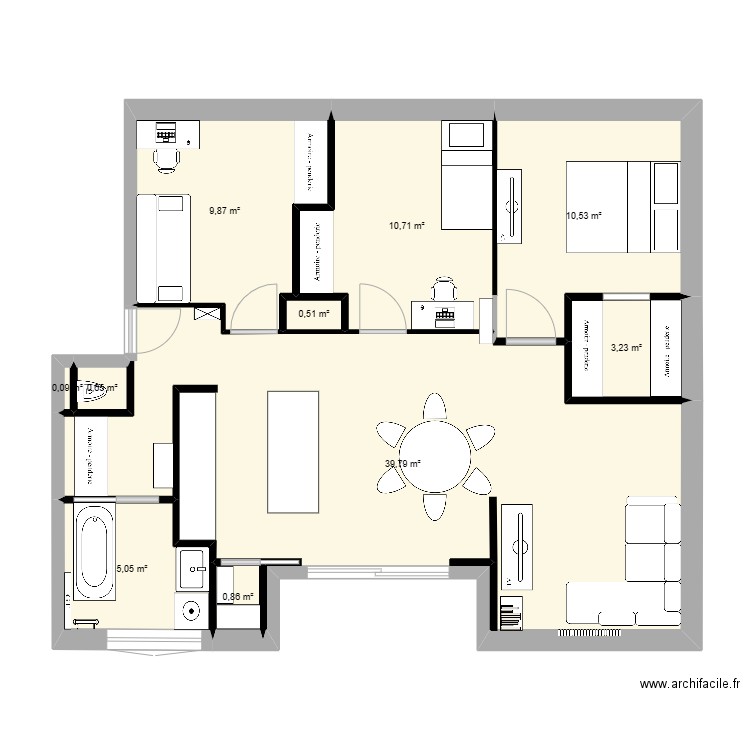 projet cha. Plan de 0 pièce et 0 m2