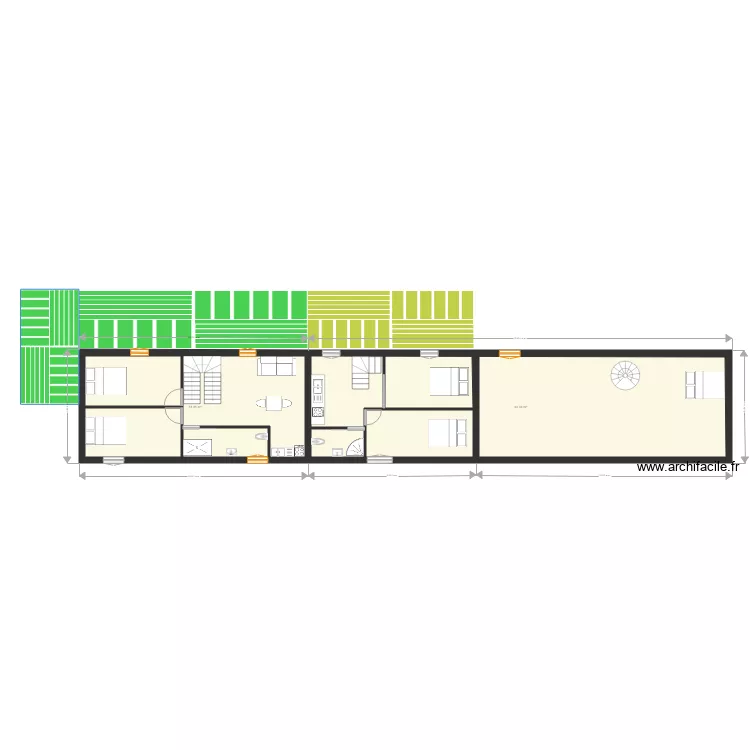 projet parisot maison bleue rdc 7 oct etage. Plan de 