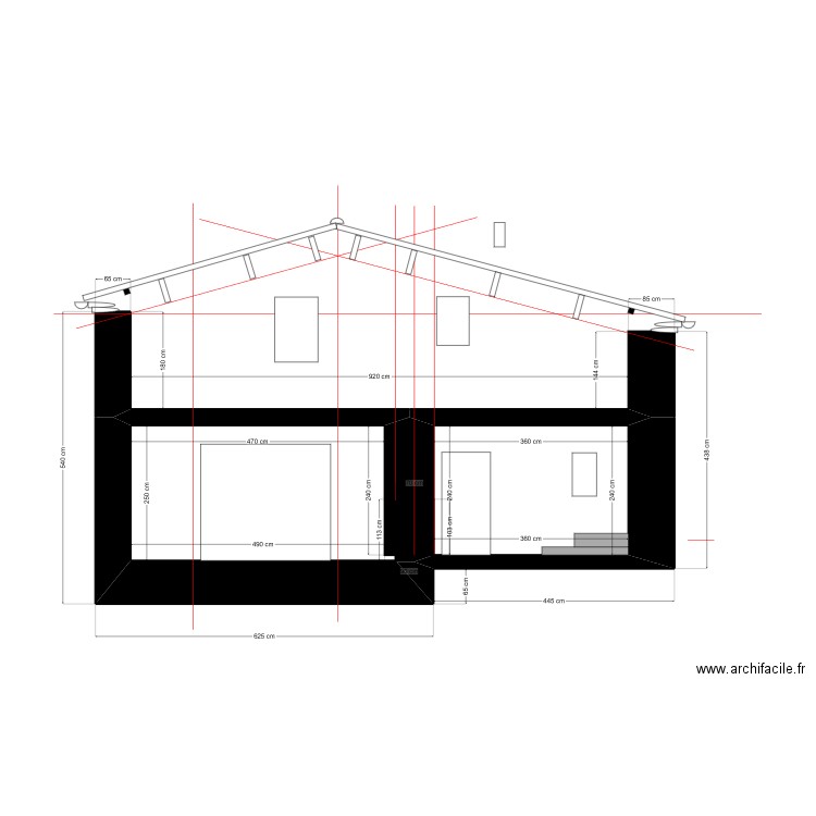 PIGNON EST FINAL 22. Plan de 1 pièce et 20 m2