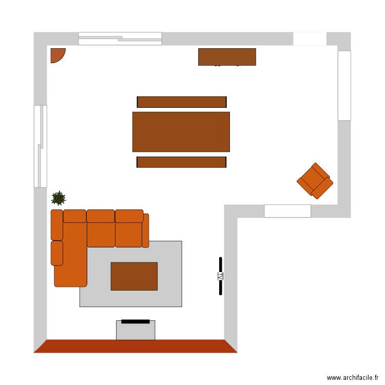 projet métallique 1. Plan de 1 pièce et 47 m2