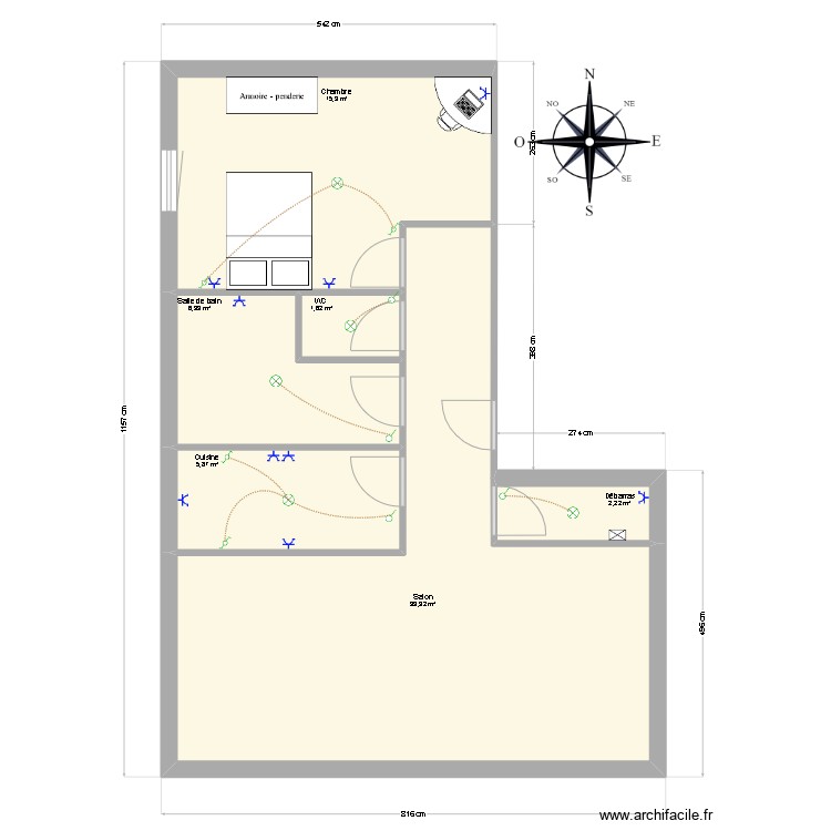 Appartement cours. Plan de 0 pièce et 0 m2