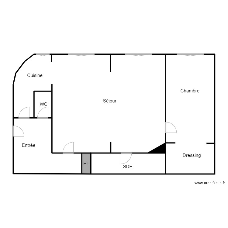 Plan philippe aline. Plan de 6 pièces et 134 m2