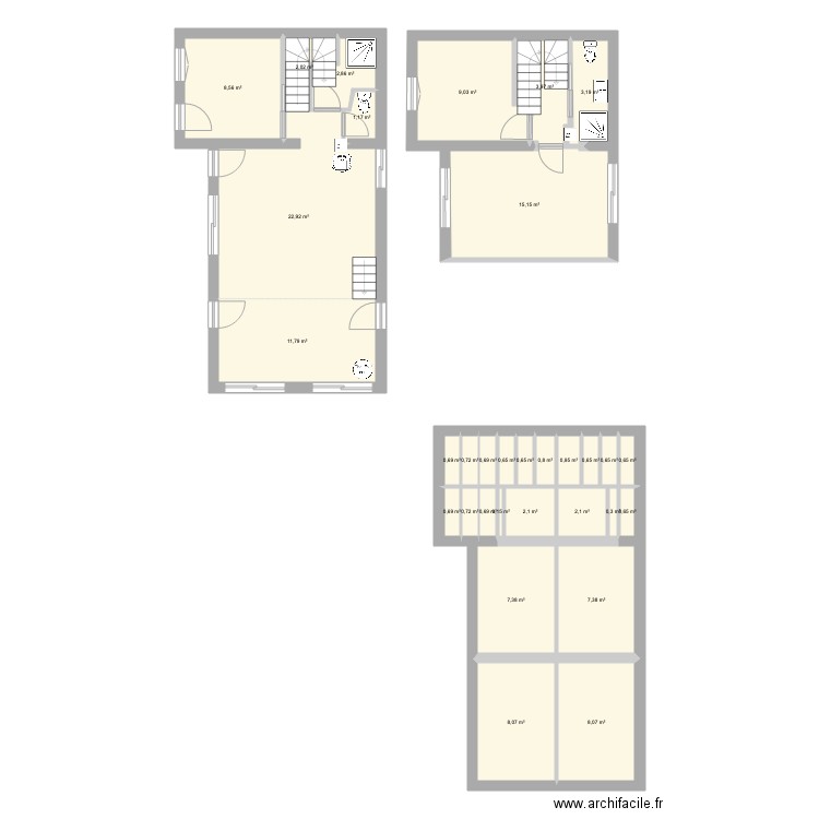 Plan 2. Plan de 32 pièces et 126 m2