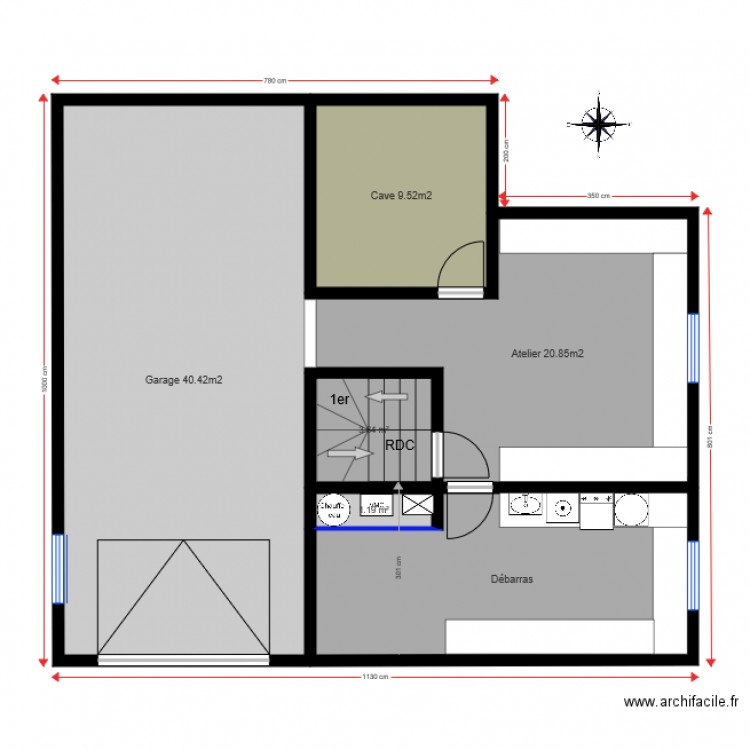 Plan Cercier version réalisable. Plan de 0 pièce et 0 m2