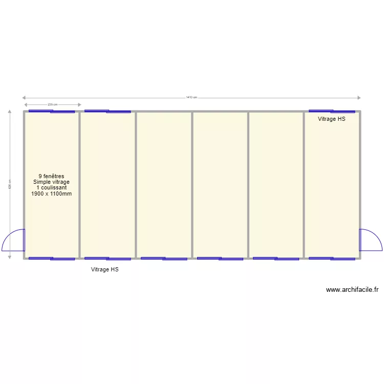 LOT DE 6 OCC FERME. Plan de 