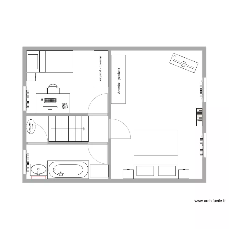 Etage Meubl&eacute; 2. Plan de 