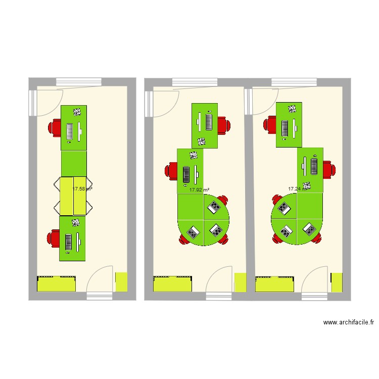 BUREAU 6. Plan de 0 pièce et 0 m2