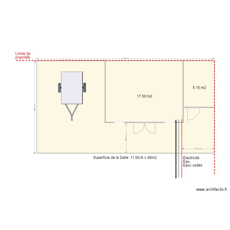 Plan Abri . Plan de 0 pièce et 0 m2