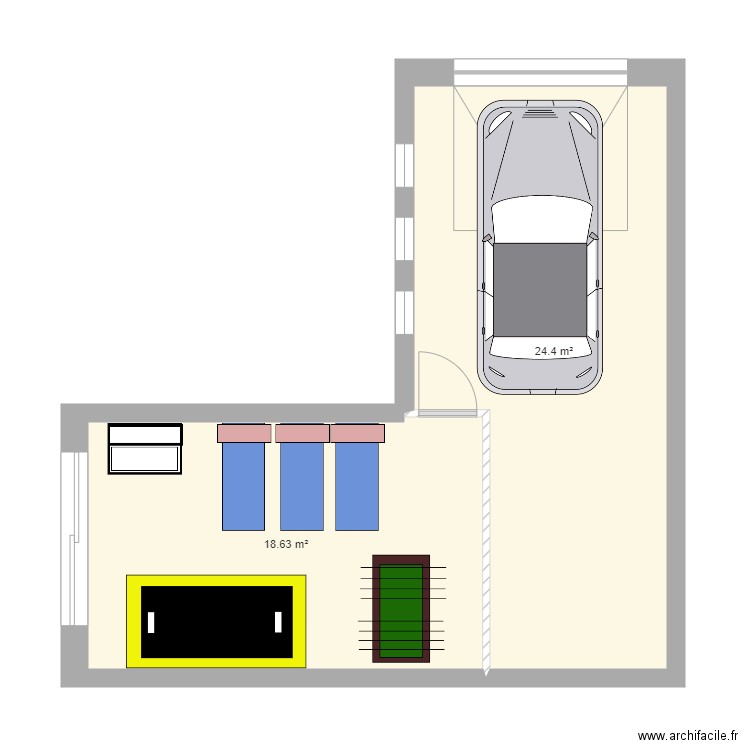garage. Plan de 0 pièce et 0 m2