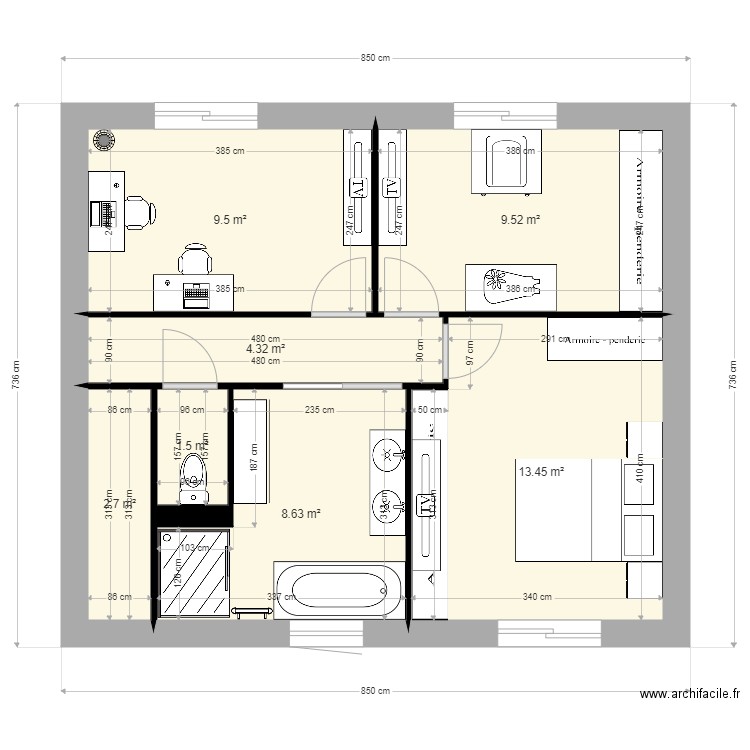 etage1. Plan de 0 pièce et 0 m2