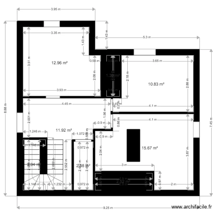 R 2 Mairie Feuguerolles. Plan de 