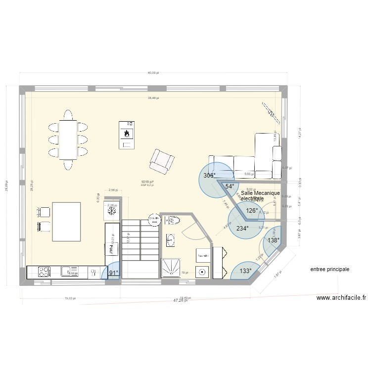 st-antoine 2 etages- 3ch a l'étage 6oct2023d. Plan de 0 pièce et 0 m2
