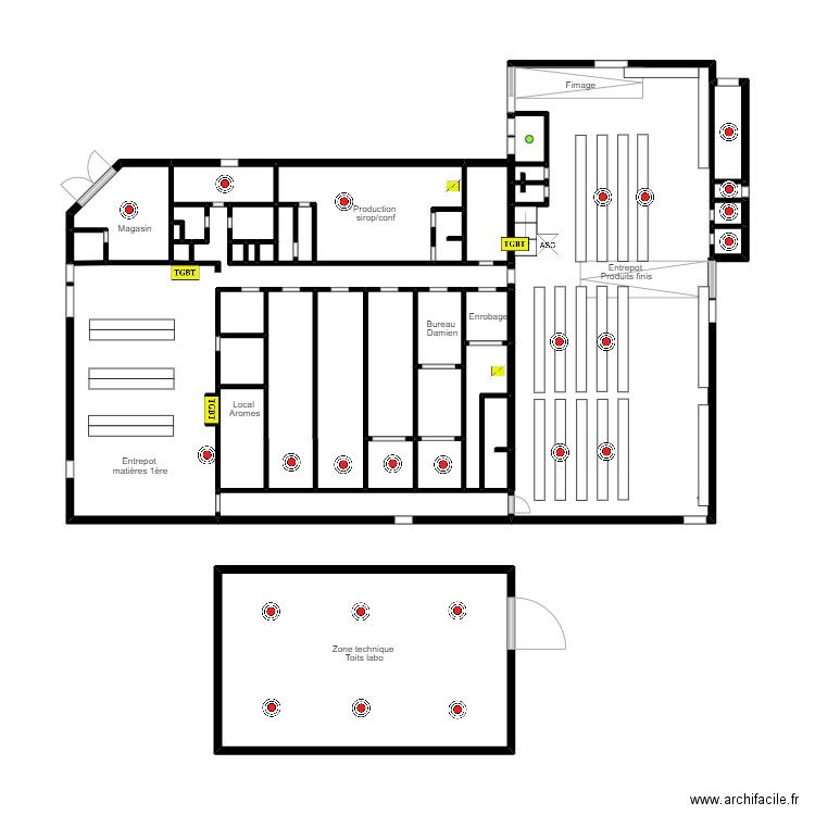 QUAI SUD 3  RDC Detection. Plan de 0 pièce et 0 m2