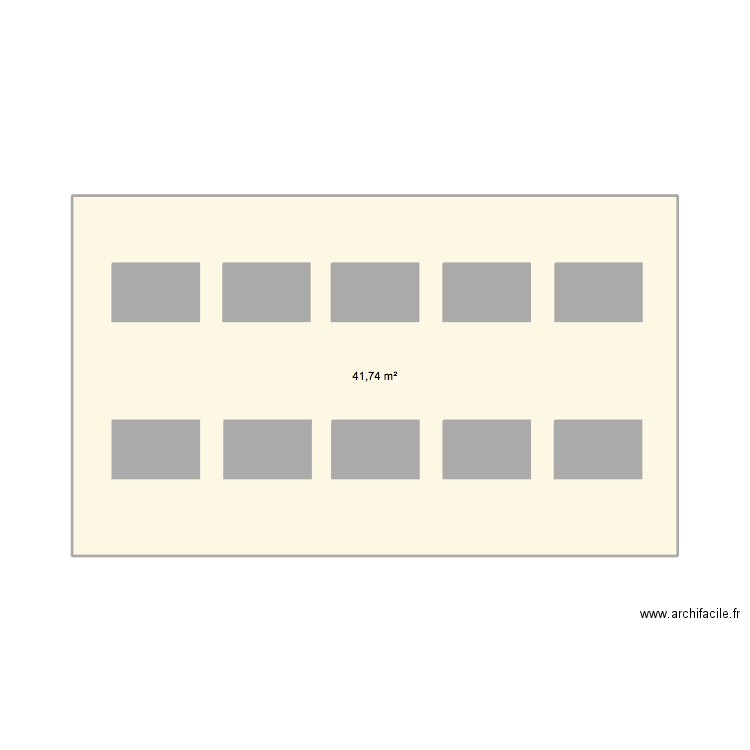 Table en long. Plan de 0 pièce et 0 m2
