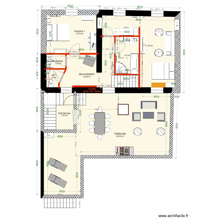 Etage 1. Plan de 