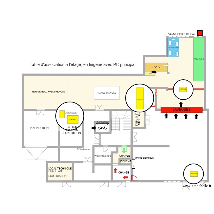 BLA RFID. Plan de 16 pièces et 499 m2