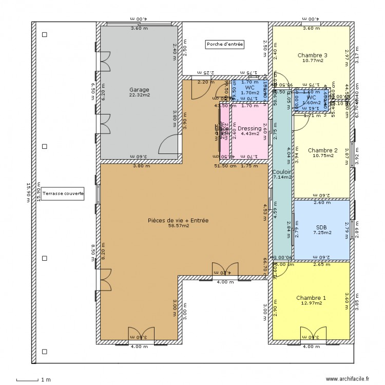 Maison 1 Sab et Stef. Plan de 0 pièce et 0 m2
