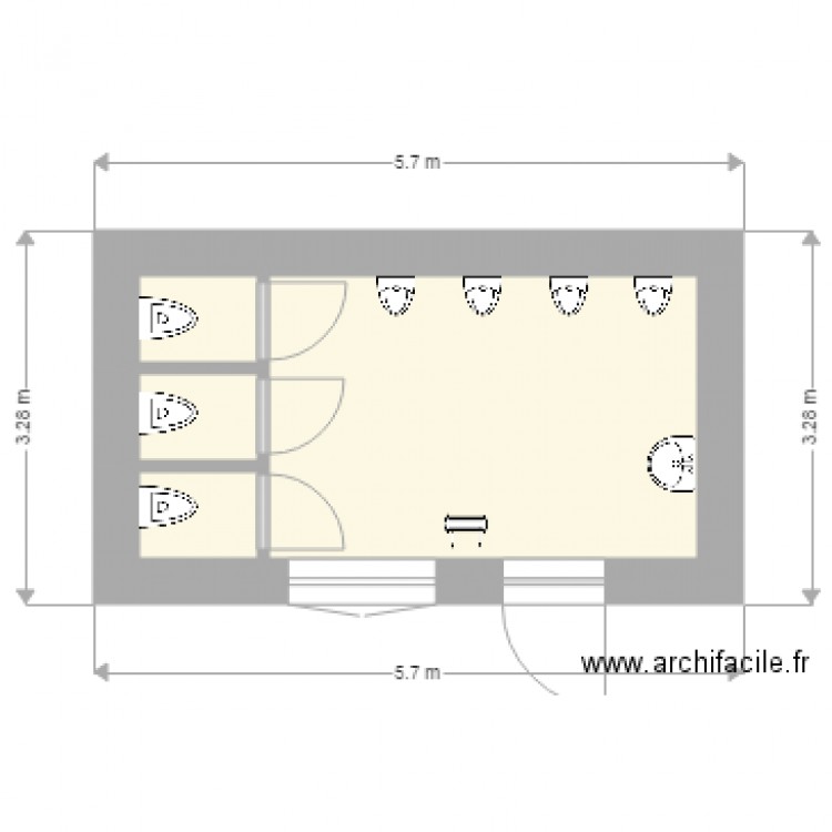 Toilette plan 3. Plan de 0 pièce et 0 m2