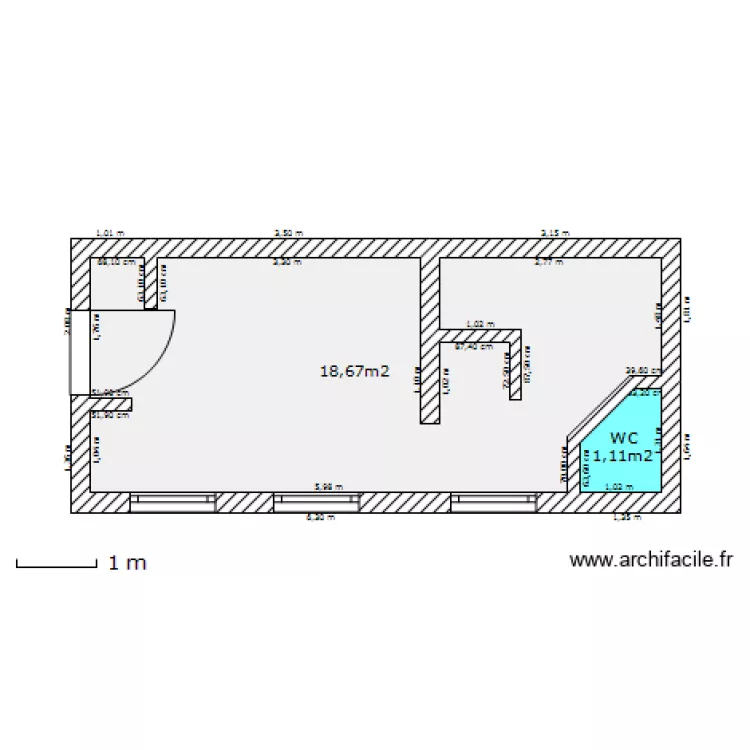 Chambre. Plan de 