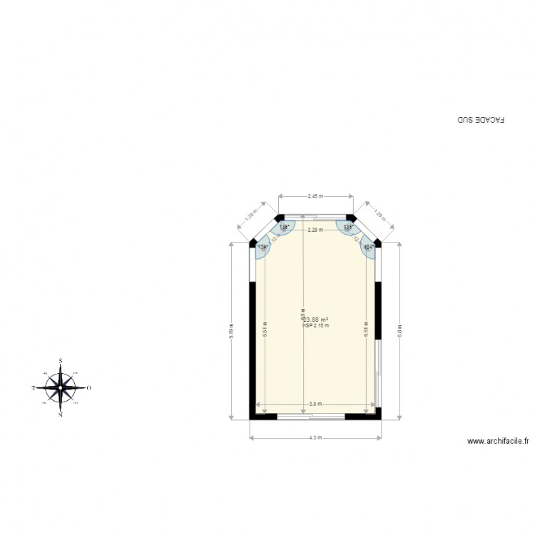 VERANDA MACONNEE FACADE SUD. Plan de 0 pièce et 0 m2