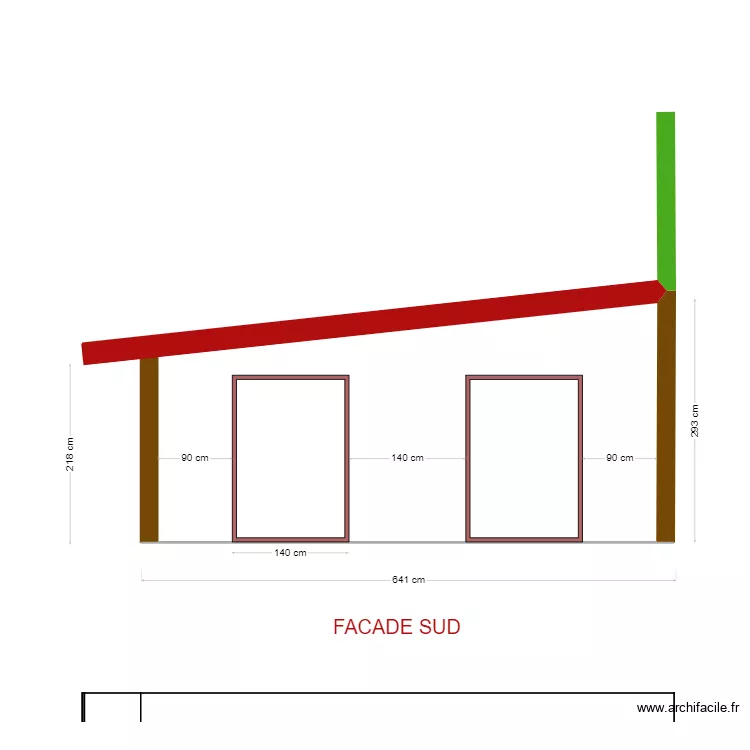 EXTENSION FACADE SUD 2. Plan de 