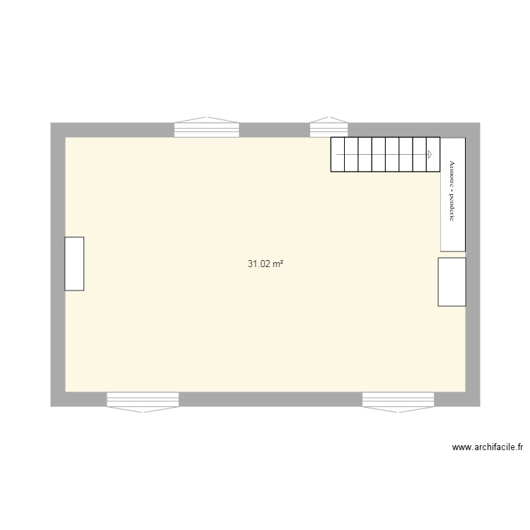 ETAGE PLATEAU NU. Plan de 0 pièce et 0 m2